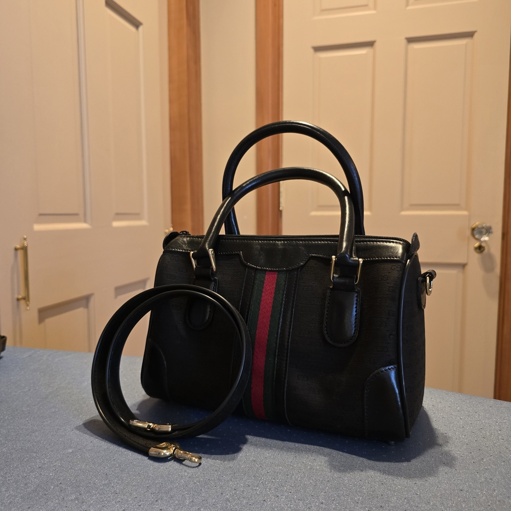 Gucci (COA Included) VINTAGE Boston Bag with Sherry Line